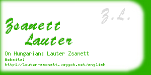 zsanett lauter business card